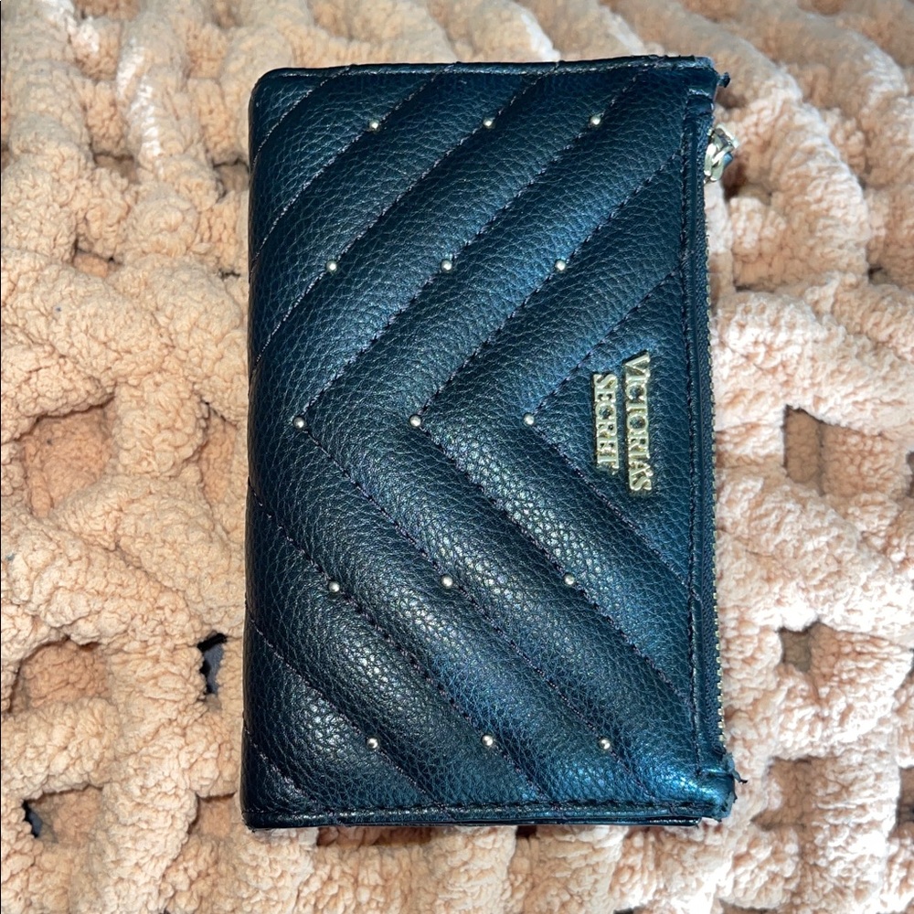 Victoria's Secret Black Quilted Wallet